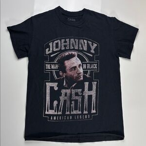 Johnny Cash Ash Black Graphic Tee